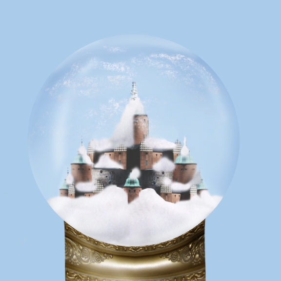 Creation of snow globe: Step 7